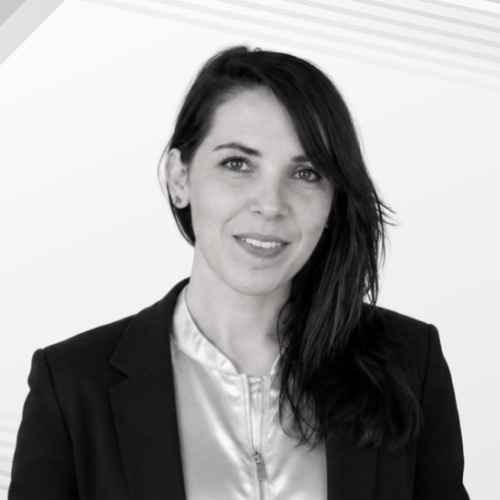 a woman with black business suit